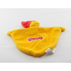 Doudou plat lutin jaune bonnet rouge FISHER PRICE 