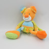 Doudou musical chien orange bleu vert Funny Farmer NATTOU