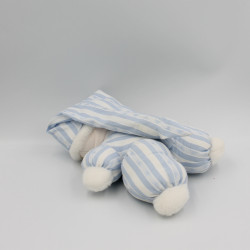 Doudou poupée lutin garçon rayé bleu TARTINE ET CHOCOLAT
