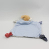Doudou plat souris gris bleu rouge Blue Denim KALOO