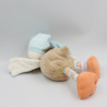 Doudou canard beige bleu orange NATTOU