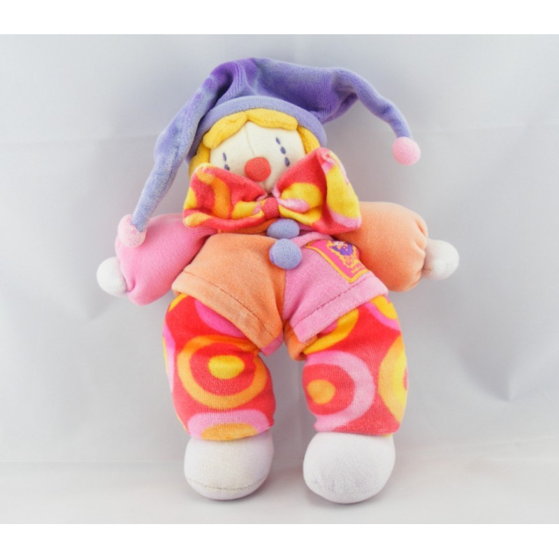 Doudou Gino le clown rose MOULIN ROTY