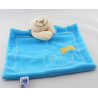 Doudou plat rond bleu vert chien CHICCO