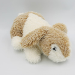 Peluche lapin beige blanc BOULGOM