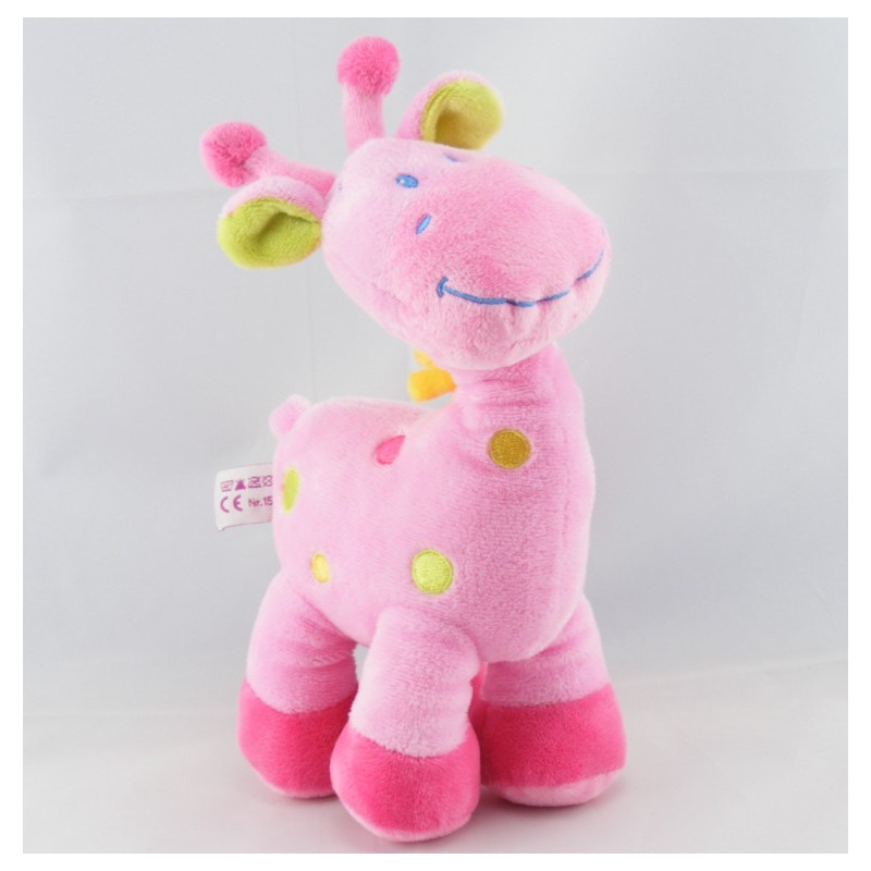 Doudou girafe rose POMMETTE