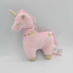 Doudou licorne rose MOTS D'ENFANTS