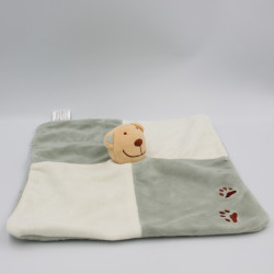 Doudou plat ours gris blanc...
