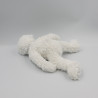 Doudou peluche ours blanc gris foulard Oscar J-LINE