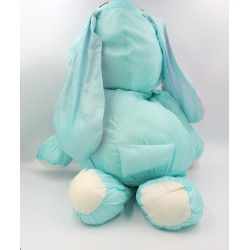 Peluche chien bleu rose blanc en toile gros Poutoux JUMBO LOVE 