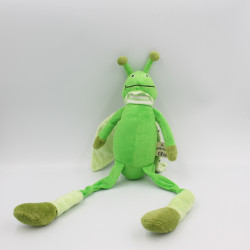 Doudou criquet sauterelle verte Annabelle LES PETITES MARIE