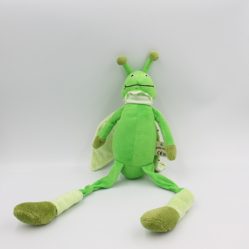 Doudou criquet sauterelle verte Annabelle LES PETITES MARIE