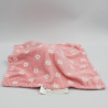 Doudou plat lapin rose fleurs BABYONO