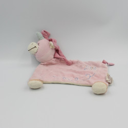 Doudou plat licorne rose BENGY