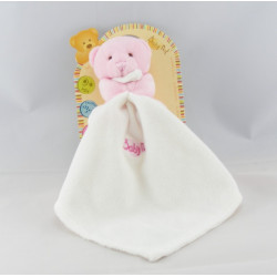 Doudou plat ours rose mouchoir Baby nat 