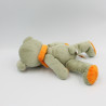 Doudou ours beige gris orange NICOTOY