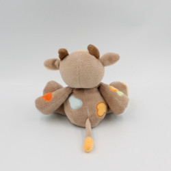Doudou girafe vache marron bleu vert orange NATTOU