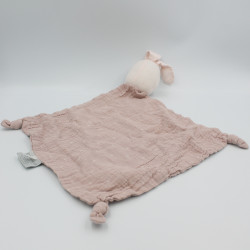 Doudou plat lange lapin rose NATTOU