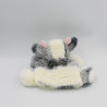 Doudou plat marionnette vache gris blanc HISTOIRE D'OURS