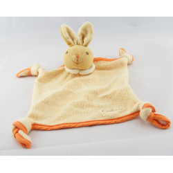 Doudou plat noeuds lapin beige rose Kaloo