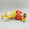 Doudou clown jaune orange vert bleu FL