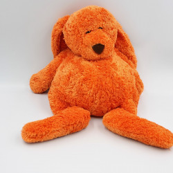 Doudou lapin chien orange NOUNOURS