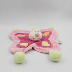 Doudou plat papillon rose...