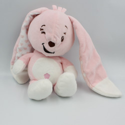 Doudou lapin rose blanc...