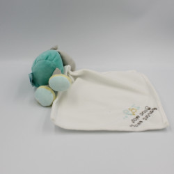 Doudou Hippopotame gris bleu jaune mouchoir BABY NAT