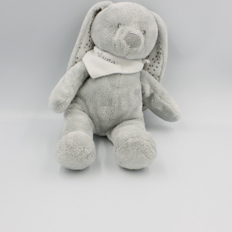Doudou lapin gris blanc étoiles VERTBAUDET
