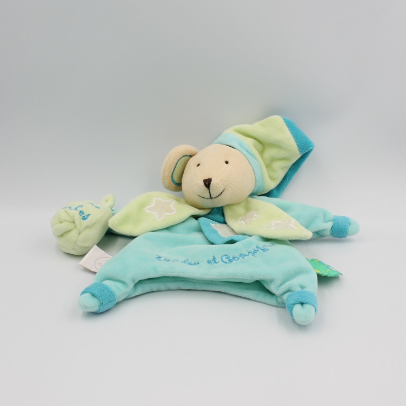 Doudou et compagnie marionnette souris verte bleu Chouette ça brille