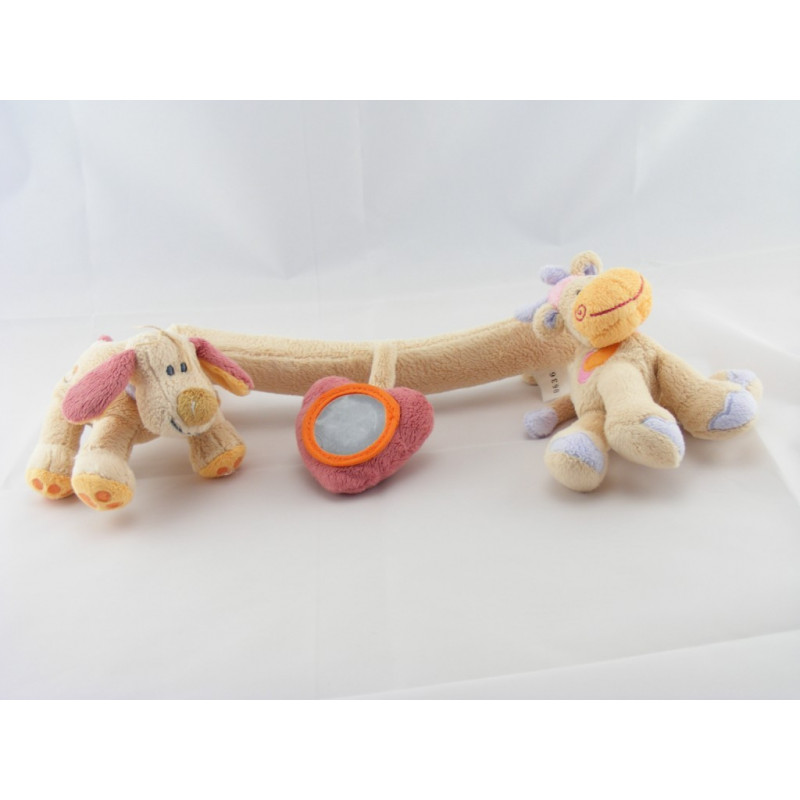 Doudou semi plat chien Bo beige NATTOU 