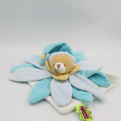 Doudou et compagnie collector ours plat fleur pétale bleu TATOO