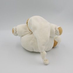Doudou ours patapouf blanc feuille dragée KALOO