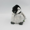 Peluche pingouin gris noir NAUSICAA WILD REPUBLIC