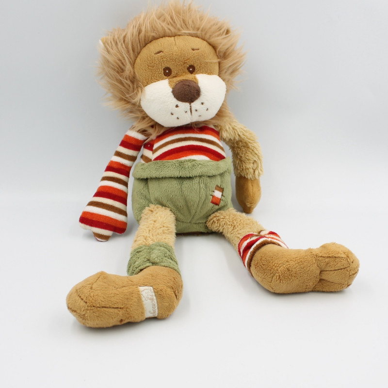 Doudou Lion Bukowski Peluche porte tétine Nicolas