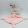 Doudou lapin gris mouchoir rose ARTESAVI