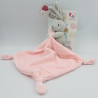 Doudou lapin gris mouchoir rose ARTESAVI