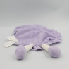 Doudou plat souris blanc mauve fleurs PAT & RIPATON LA HALLE