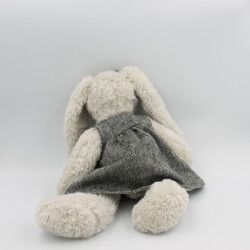 Peluche lapin gris robe bleu ZARA HOME