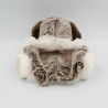 Doudou peluche marionnette chien saint Bernard beige marron blanc tout doux DANI