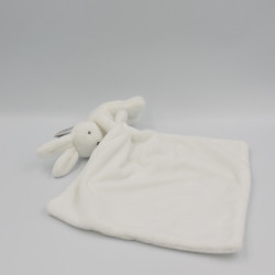 Doudou lapin blanc mouchoir JACADI