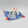 Doudou plat lapin chien bleu rouge blanc marin TEX BABY