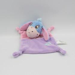 Doudou plat Bourriquet bleu rose mauve nuages papillon DISNEY NICOTOY