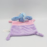 Doudou plat Bourriquet bleu rose mauve nuages papillon DISNEY NICOTOY