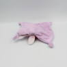 Doudou plat lapin mauve parme coeurs NICOTOY