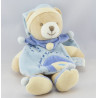 Doudou et compagnie ours Léo bleu mouchoir lune