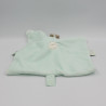 Doudou plat carré lapin vert bleu Lapidou NATTOU