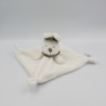 Doudou plat lapin blanc bandanas gris KIABI SIMBA TOYS