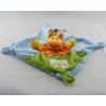 Doudou plat lion vert bleu MA PTITE TRIBU