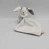 Doudou lapin blanc beige marron mouchoir Les Toudoux BABY NAT